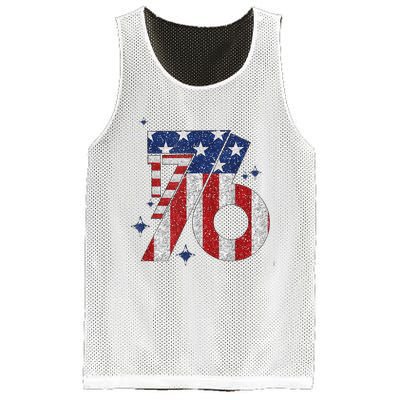 1776 America 4th Of July Usa Flag Fourth Of July Mesh Reversible Basketball Jersey Tank