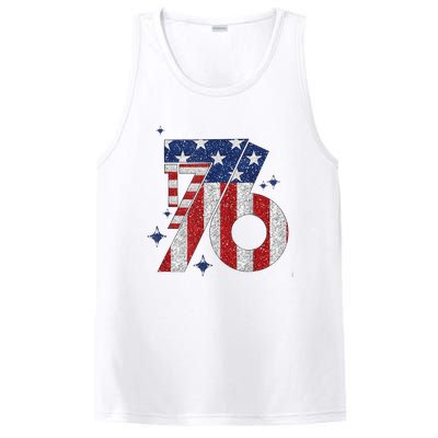 1776 America 4th Of July Usa Flag Fourth Of July PosiCharge Competitor Tank