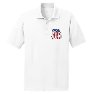 1776 America 4th Of July Usa Flag Fourth Of July PosiCharge RacerMesh Polo