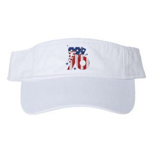 1776 America 4th Of July Usa Flag Fourth Of July Valucap Bio-Washed Visor