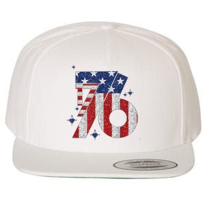 1776 America 4th Of July Usa Flag Fourth Of July Wool Snapback Cap