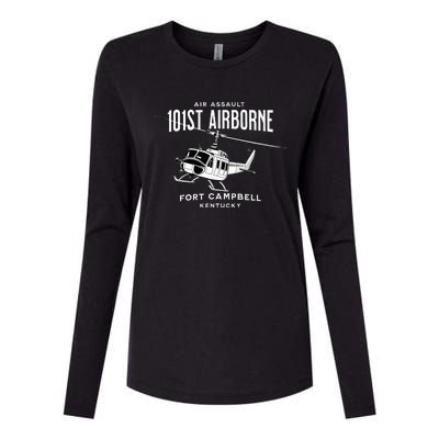 101st Airborne Air Assault Helicopter Fort Campbell Kentucky Womens Cotton Relaxed Long Sleeve T-Shirt