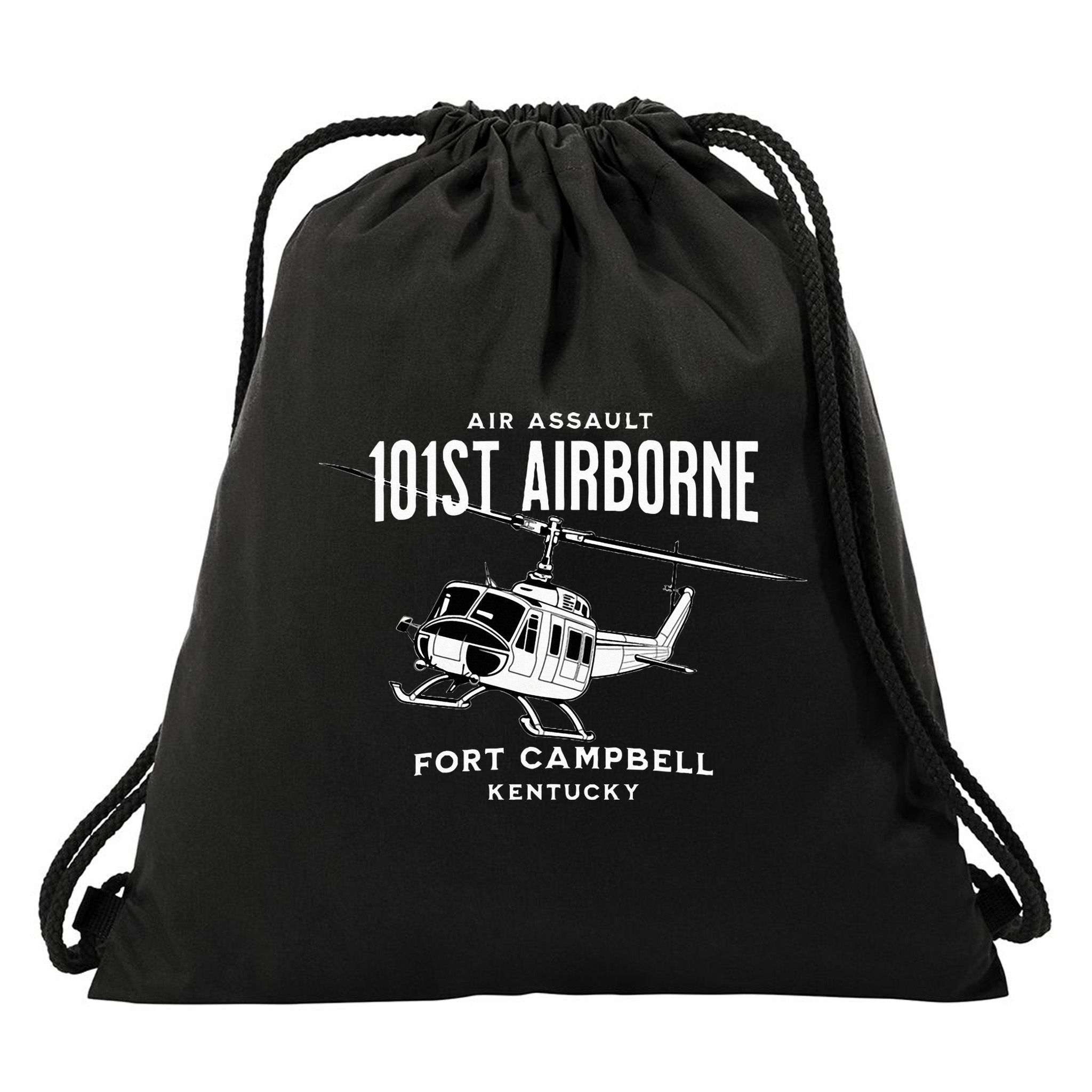 101st Airborne Air Assault Helicopter Fort Campbell Kentucky Drawstring Bag
