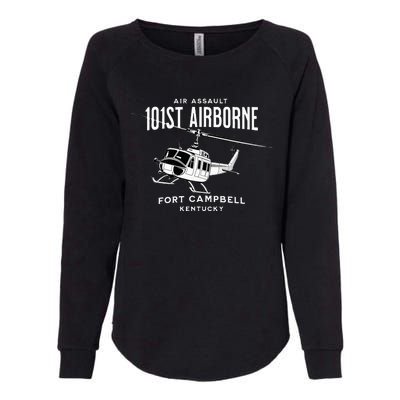 101st Airborne Air Assault Helicopter Fort Campbell Kentucky Womens California Wash Sweatshirt