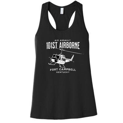 101st Airborne Air Assault Helicopter Fort Campbell Kentucky Women's Racerback Tank