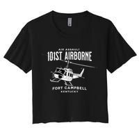 101st Airborne Air Assault Helicopter Fort Campbell Kentucky Women's Crop Top Tee