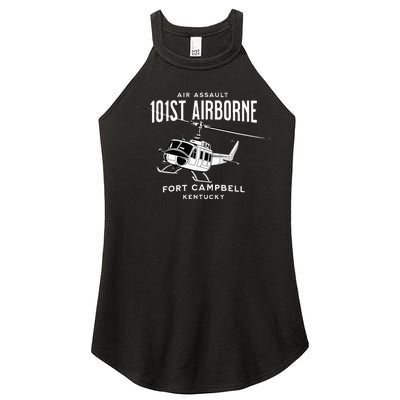 101st Airborne Air Assault Helicopter Fort Campbell Kentucky Women's Perfect Tri Rocker Tank