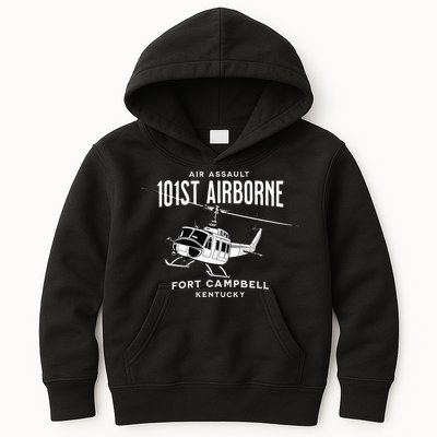 101st Airborne Air Assault Helicopter Fort Campbell Kentucky Kids Hoodie
