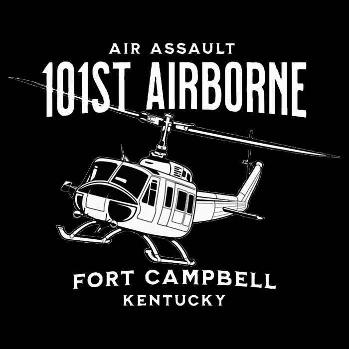 101st Airborne Air Assault Helicopter Fort Campbell Kentucky Short Acrylic Beanie