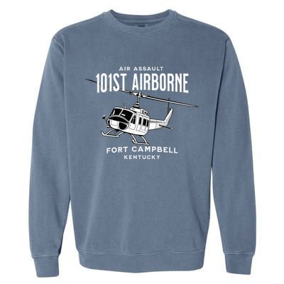101st Airborne Air Assault Helicopter Fort Campbell Kentucky Garment-Dyed Sweatshirt