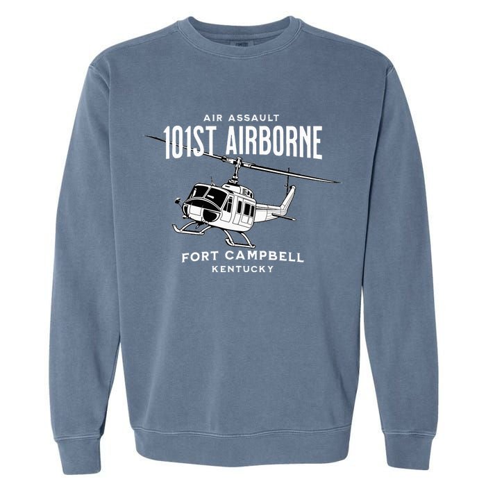 101st Airborne Air Assault Helicopter Fort Campbell Kentucky Garment-Dyed Sweatshirt