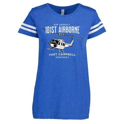 101st Airborne Air Assault Helicopter Fort Campbell Kentucky Enza Ladies Jersey Football T-Shirt