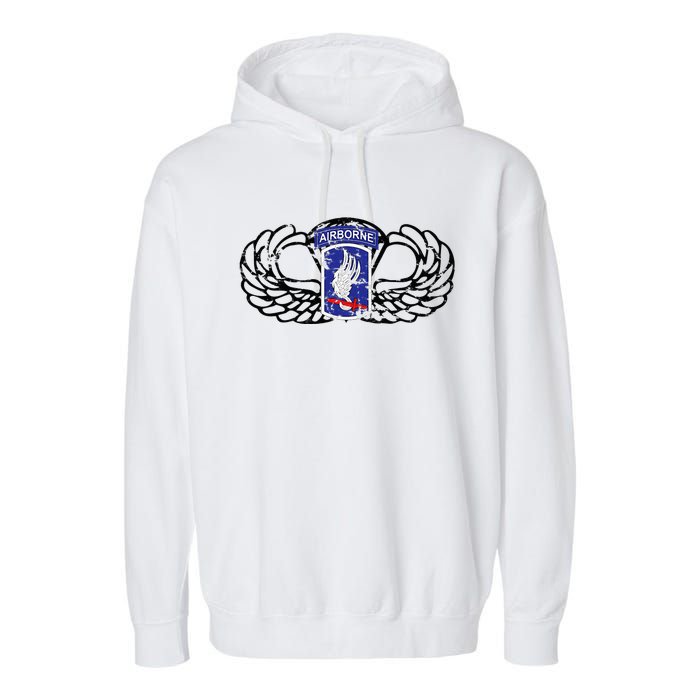 173rd Airborne Brigade Jumpwings Garment-Dyed Fleece Hoodie