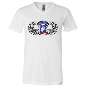 173rd Airborne Brigade Jumpwings V-Neck T-Shirt