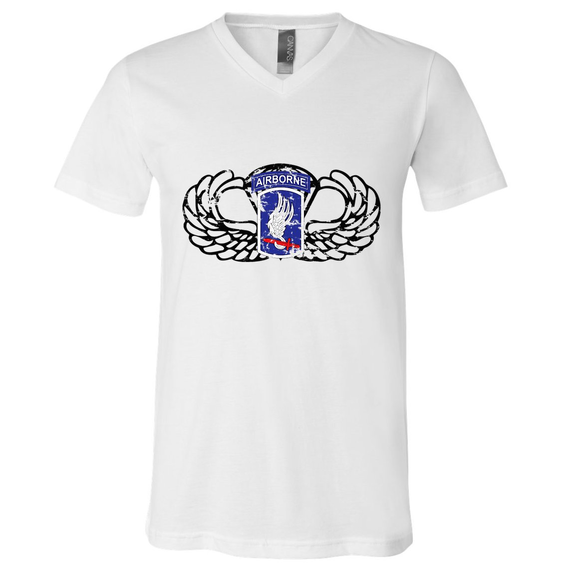 173rd Airborne Brigade Jumpwings V-Neck T-Shirt