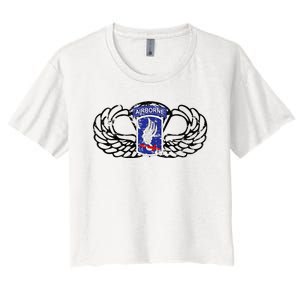 173rd Airborne Brigade Jumpwings Women's Crop Top Tee