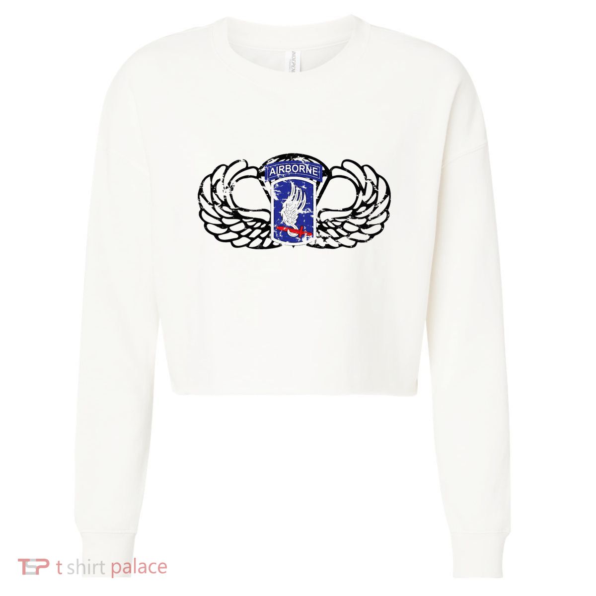 173rd Airborne Brigade Jumpwings Cropped Pullover Crew