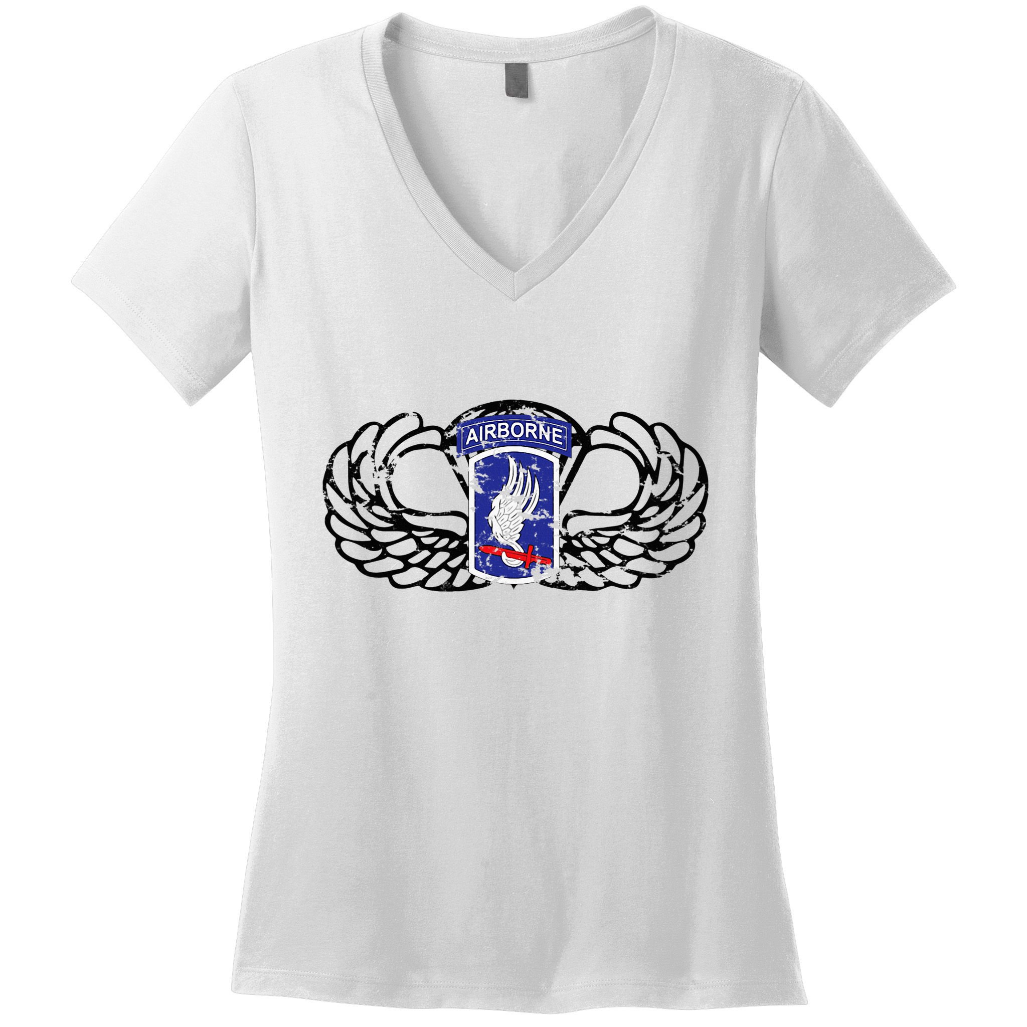 173rd Airborne Brigade Jumpwings Women's V-Neck T-Shirt