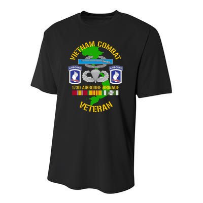 173rd Airborne Brigade Meaningful Gift Vietnam Combat Veteran Youth Performance Sprint T-Shirt