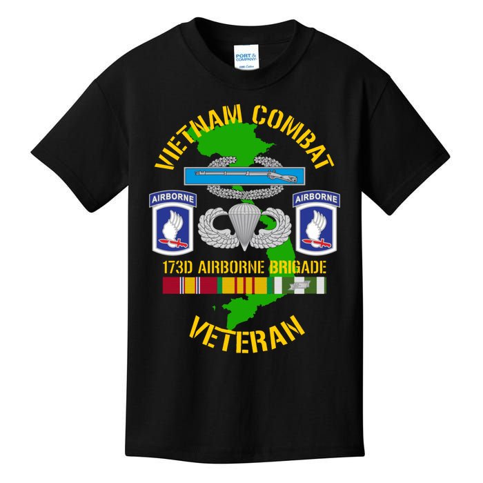 173rd Airborne Brigade Meaningful Gift Vietnam Combat Veteran Kids T-Shirt