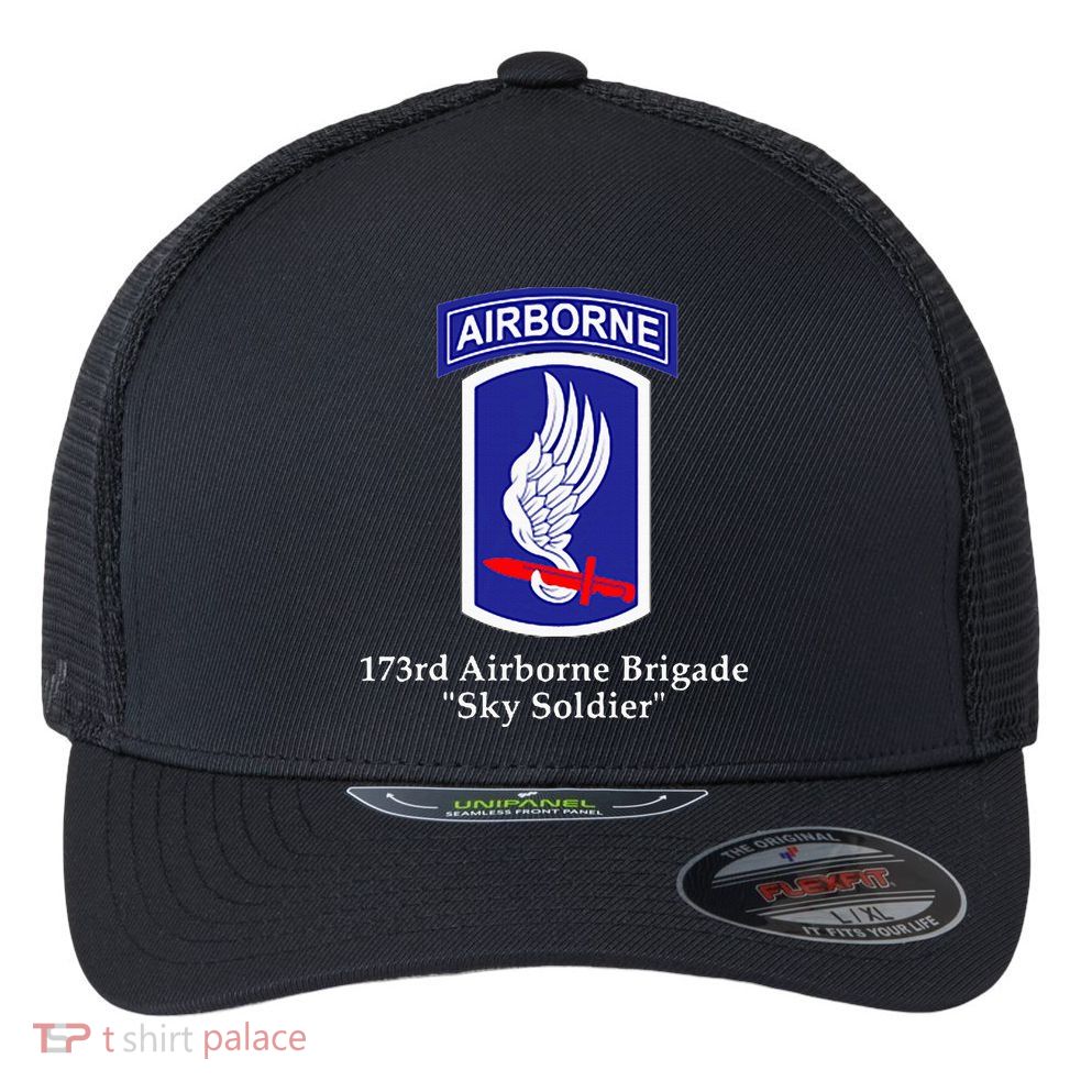 173rd Airborne Brigade Sky Soldier U.S. Army Full Color Flexfit Unipanel Trucker Cap