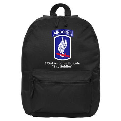 173rd Airborne Brigade Sky Soldier U.S. Army Full Color 16 in Basic Backpack