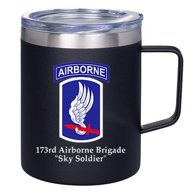 173rd Airborne Brigade Sky Soldier U.S. Army Full Color 12oz Stainless Steel Coffee Mug