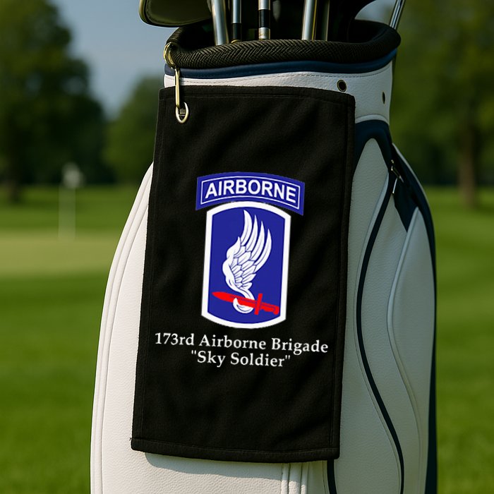 173rd Airborne Brigade Sky Soldier U.S. Army Full Color Golf Towel