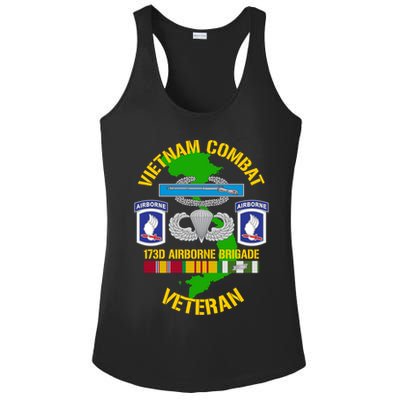 173rd Airborne Brigade Meaningful Gift Vietnam Combat Veteran Great Gift Ladies PosiCharge Competitor Racerback Tank