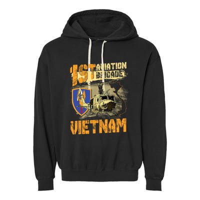 1st Aviation Brigade Vietnam Veteran Pilot  Door Gunner Garment-Dyed Fleece Hoodie