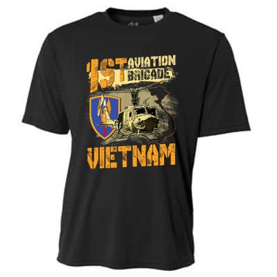 1st Aviation Brigade Vietnam Veteran Pilot  Door Gunner Cooling Performance Crew T-Shirt