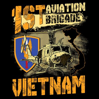 1st Aviation Brigade Vietnam Veteran Pilot  Door Gunner T-Shirt