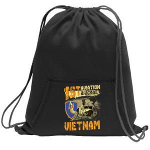 1st Aviation Brigade Vietnam Veteran Pilot  Door Gunner Sweatshirt Cinch Pack Bag