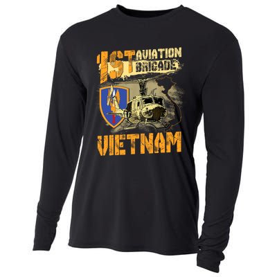 1st Aviation Brigade Vietnam Veteran Pilot  Door Gunner Cooling Performance Long Sleeve Crew