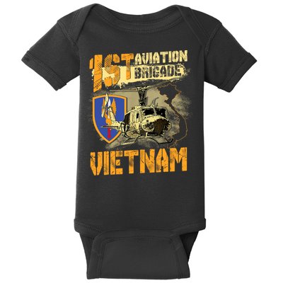 1st Aviation Brigade Vietnam Veteran Pilot  Door Gunner Baby Bodysuit