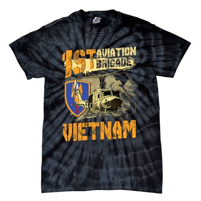 1st Aviation Brigade Vietnam Veteran Pilot  Door Gunner Tie-Dye T-Shirt