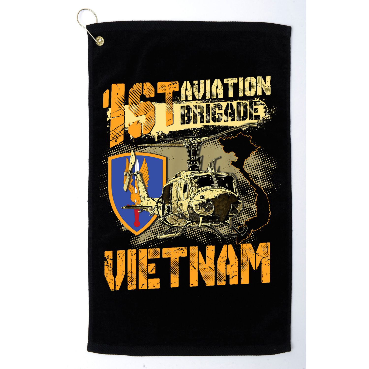 1st Aviation Brigade Vietnam Veteran Pilot  Door Gunner Golf Towel