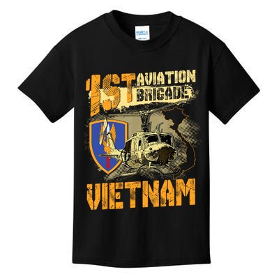 1st Aviation Brigade Vietnam Veteran Pilot  Door Gunner Kids T-Shirt