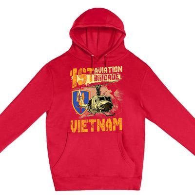 1st Aviation Brigade Vietnam Veteran Pilot  Door Gunner Premium Pullover Hoodie