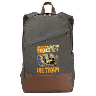 1st Aviation Brigade Vietnam Veteran Pilot  Door Gunner Cotton Canvas Backpack