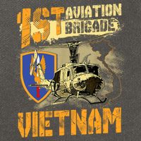 1st Aviation Brigade Vietnam Veteran Pilot  Door Gunner Cotton Canvas Backpack