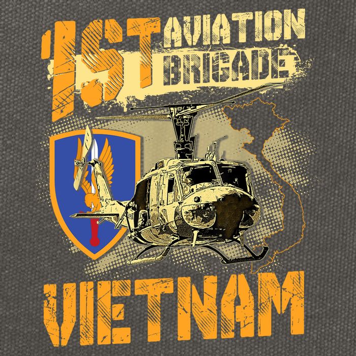 1st Aviation Brigade Vietnam Veteran Pilot  Door Gunner Cotton Canvas Backpack