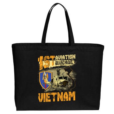 1st Aviation Brigade Vietnam Veteran Pilot  Door Gunner Cotton Canvas Jumbo Tote