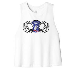 173rd Airborne Brigade Jumpwings Women's Racerback Cropped Tank