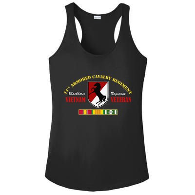 11th Armored Cavalry Regiment Vietnam Veteran Father Day Ladies PosiCharge Competitor Racerback Tank