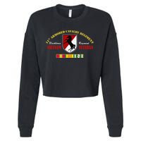 11th Armored Cavalry Regiment Vietnam Veteran Father Day Cropped Pullover Crew