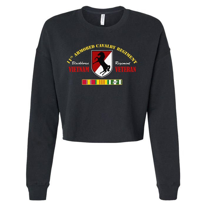 11th Armored Cavalry Regiment Vietnam Veteran Father Day Cropped Pullover Crew