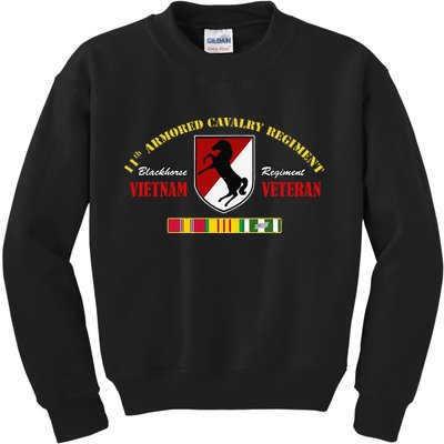 11th Armored Cavalry Regiment Vietnam Veteran Father Day Kids Sweatshirt