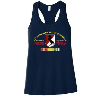 11th Armored Cavalry Regiment Vietnam Veteran Father Day Women's Racerback Tank