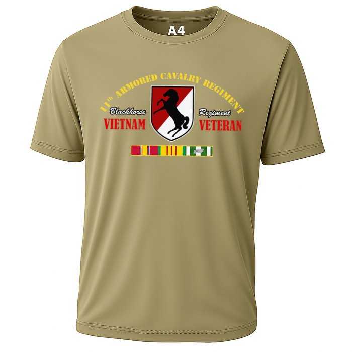 11th Armored Cavalry Regiment Vietnam Veteran Father Day Cooling Performance Crew T-Shirt